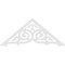 Ekena Millwork Pitch Athens Architectural Grade PVC Gable Pediment, 60"W x 25"H x 1"P (10/12) GPP060X025X100ATH - alternate 5